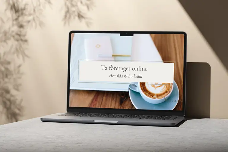 Laptop med en föreläsning online