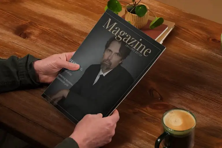 En tidning med ett fotografi taget av Virtuellan