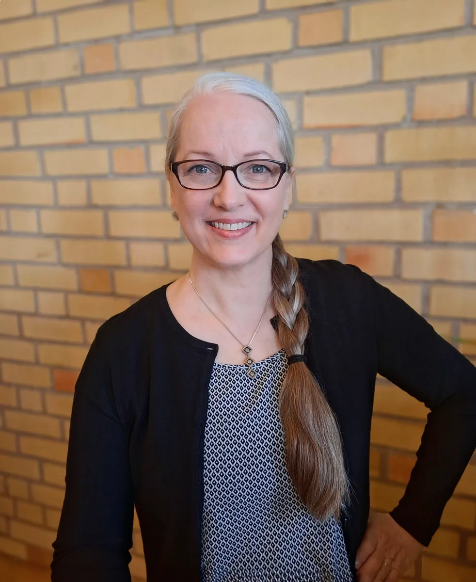 Porträtt av Nina på Virtuellan